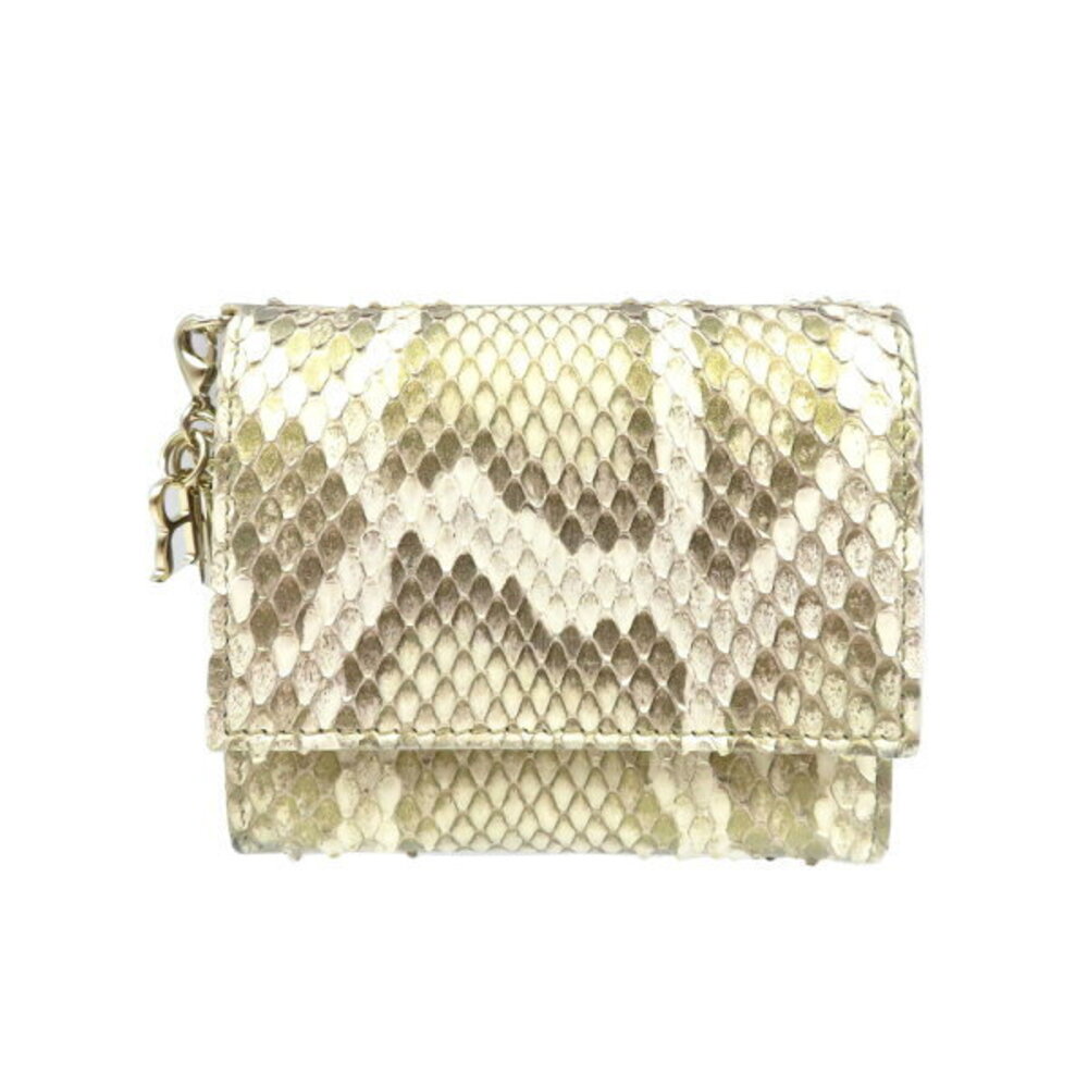 Christian Dior Cites python leather tri fold wall… - image 1